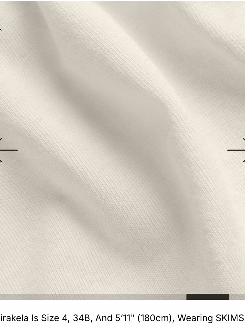 SKIMS Cream Short Sleeve Ribbed Tee - Picture 3 of 4